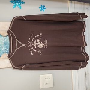 EUC USMC Sleepwear Men's sz L Ribbed sleep shirt